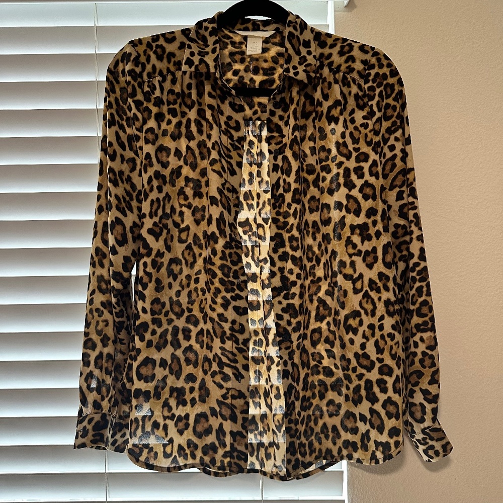 Leopard Print H&M button up